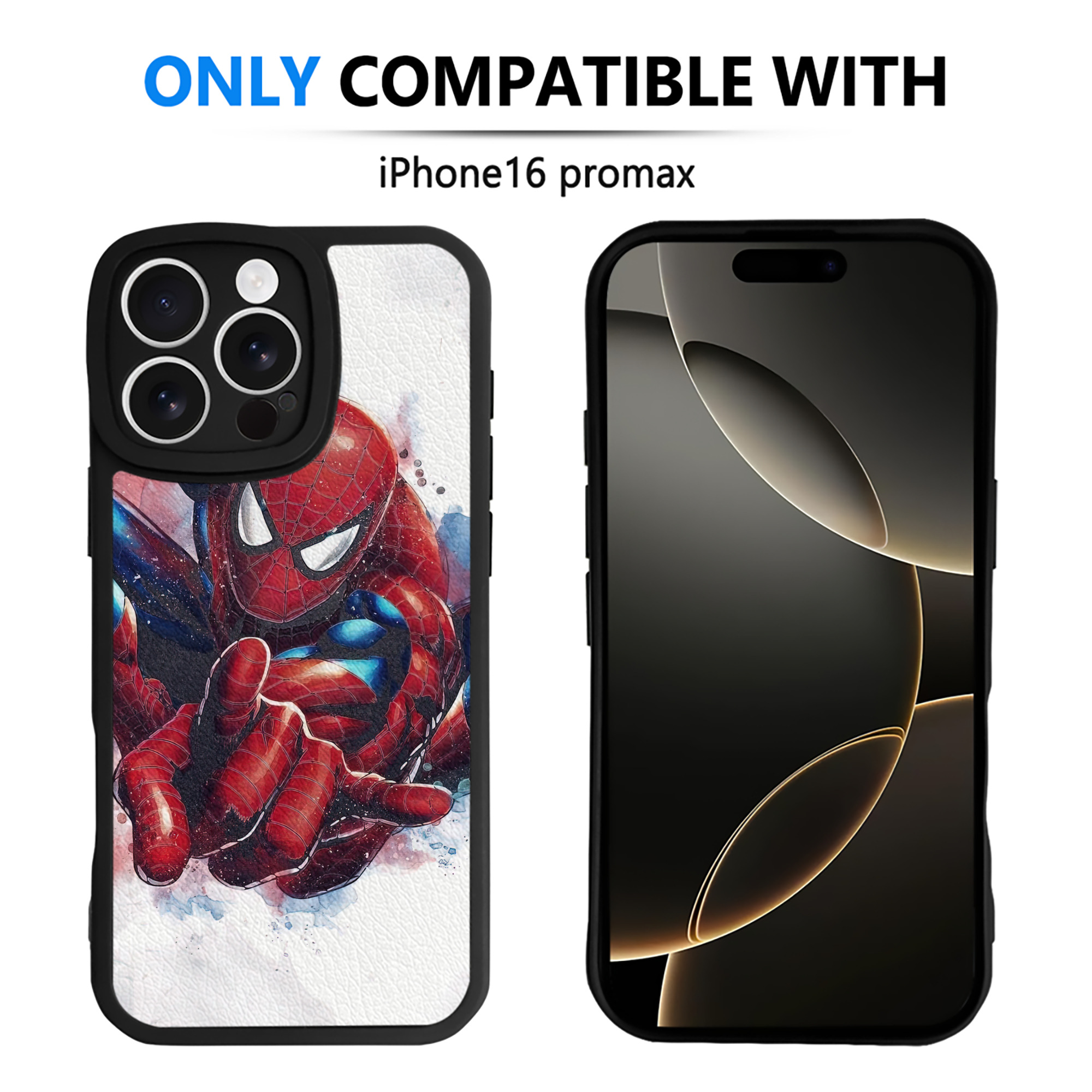 Spider Man スパイダーマン 【iPhone 16シリーズ対応】シリコンスマホケース（レザー調） 材質：シリコン